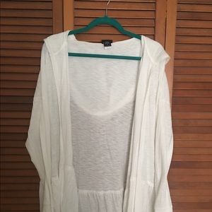 Torrid open front, hooded cardigan.